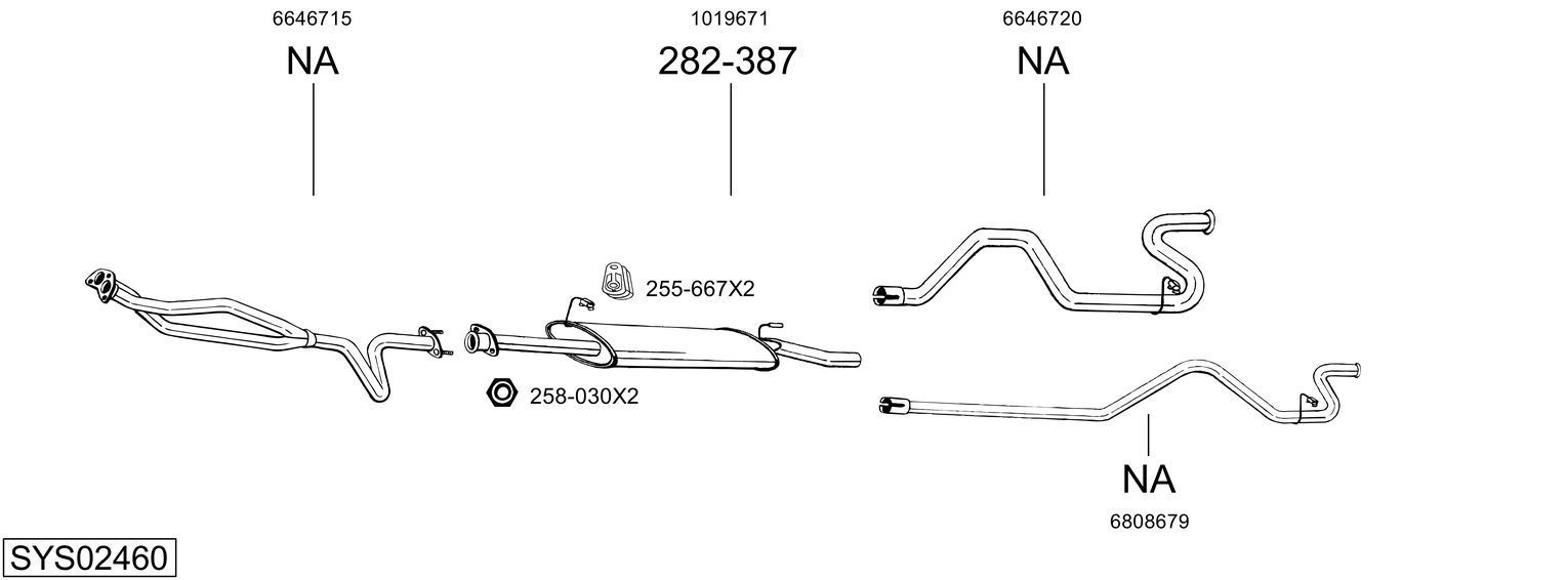 Išmetimo sistema BOSAL SYS02460