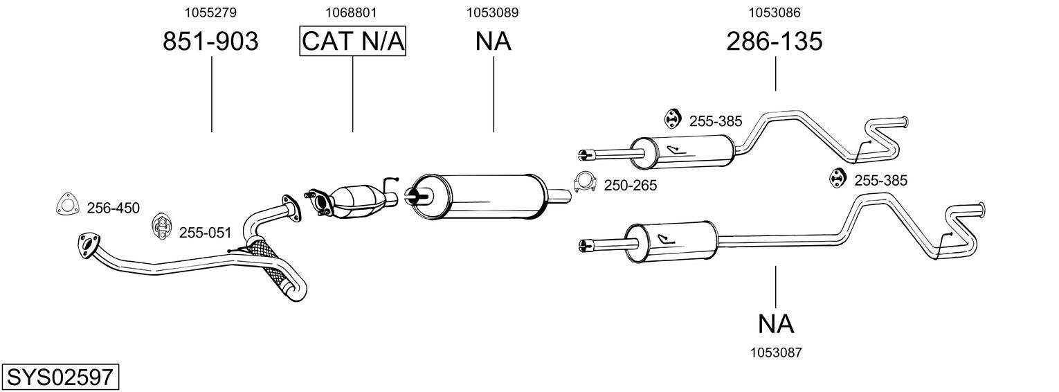 Išmetimo sistema BOSAL SYS02597