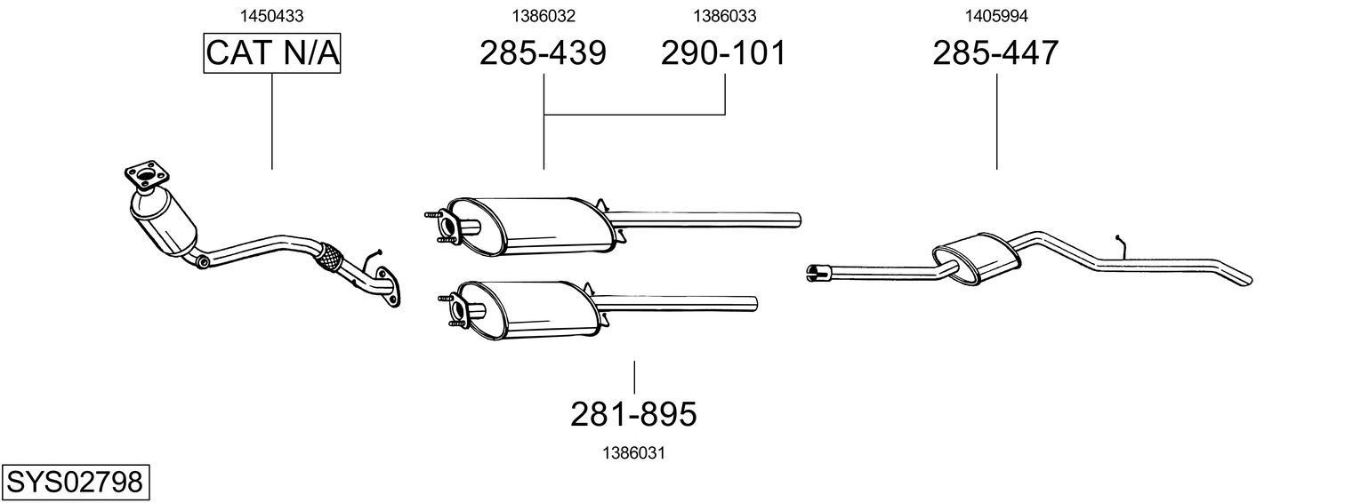 Išmetimo sistema BOSAL SYS02798