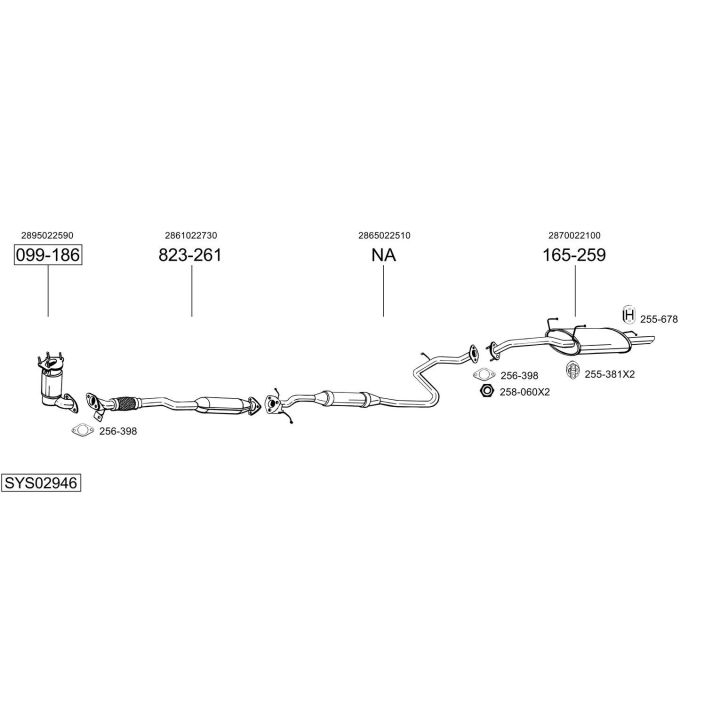 Išmetimo sistema BOSAL SYS02946