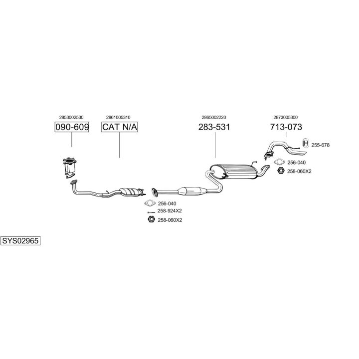 Išmetimo sistema BOSAL SYS02965