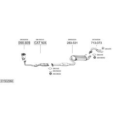 Išmetimo sistema BOSAL SYS02968