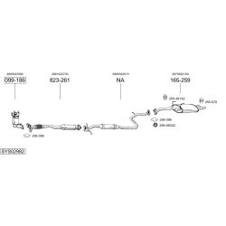 Išmetimo sistema BOSAL SYS02982