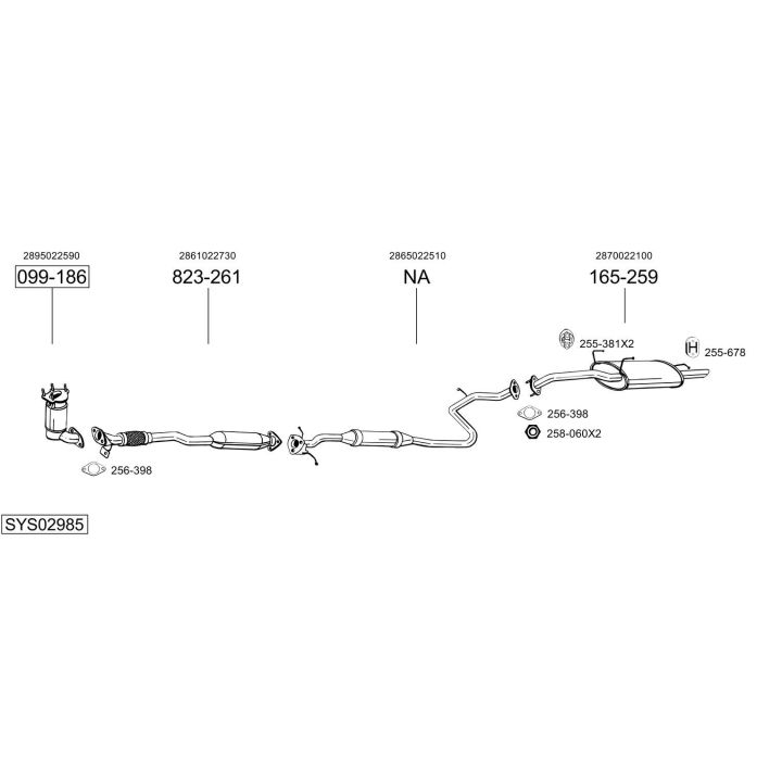 Išmetimo sistema BOSAL SYS02985