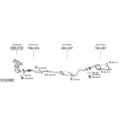 Išmetimo sistema BOSAL SYS02988