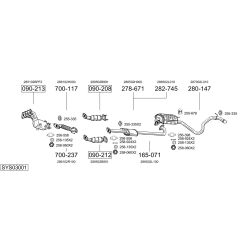 Išmetimo sistema BOSAL SYS03001
