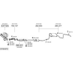 Išmetimo sistema BOSAL SYS03070