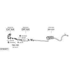 Išmetimo sistema BOSAL SYS03071