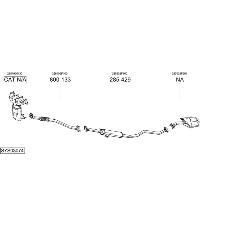 Išmetimo sistema BOSAL SYS03074
