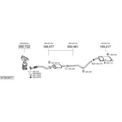 Išmetimo sistema BOSAL SYS03077