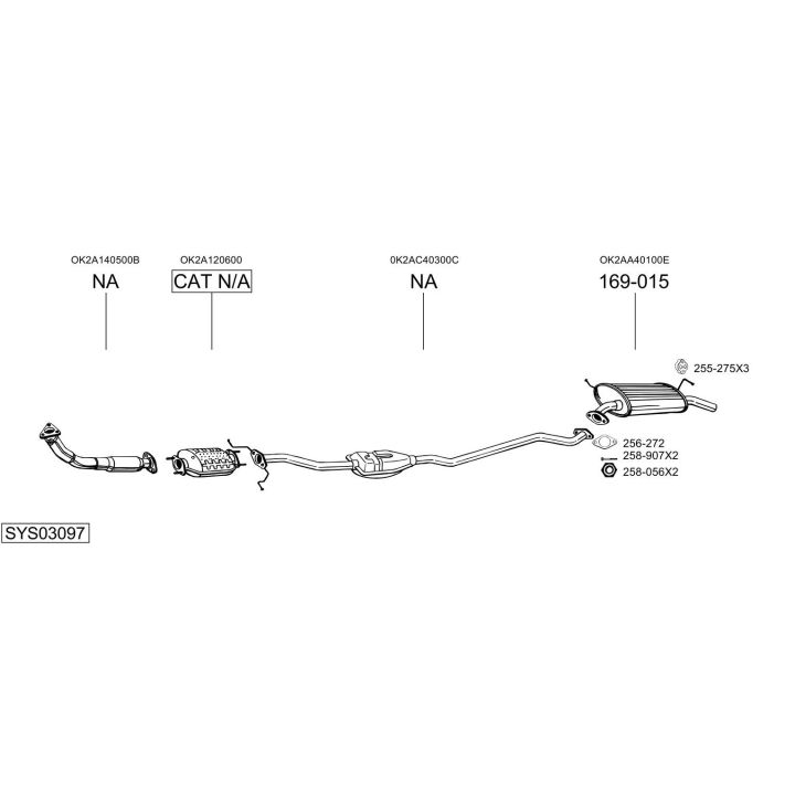 Išmetimo sistema BOSAL SYS03097