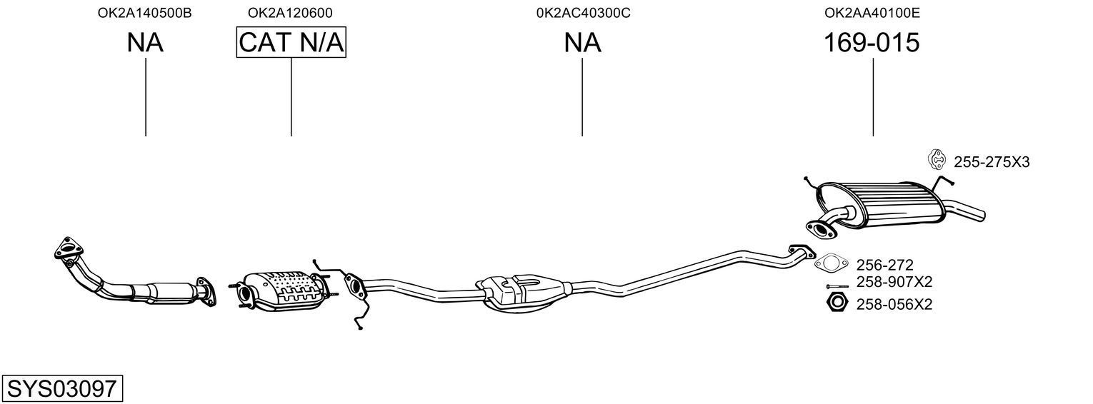 Išmetimo sistema BOSAL SYS03097