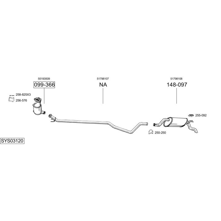 Išmetimo sistema BOSAL SYS03120