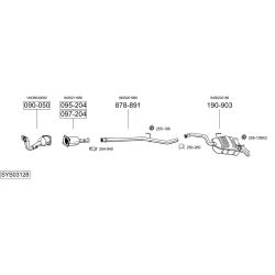Išmetimo sistema BOSAL SYS03128