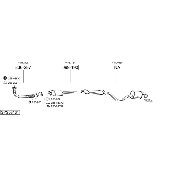 Išmetimo sistema BOSAL SYS03131