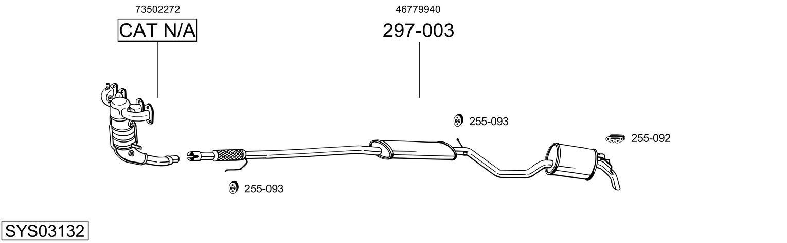 Išmetimo sistema BOSAL SYS03132