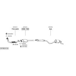 Išmetimo sistema BOSAL SYS03133