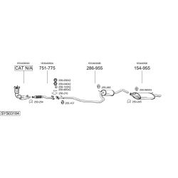 Išmetimo sistema BOSAL SYS03184