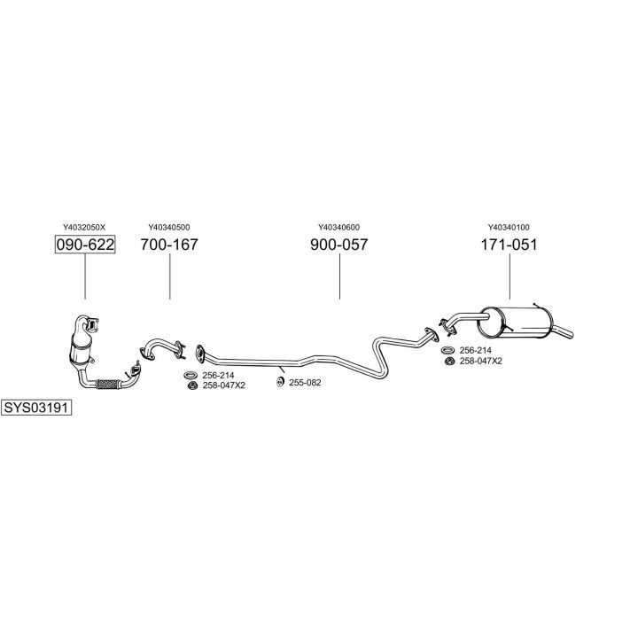 Išmetimo sistema BOSAL SYS03191