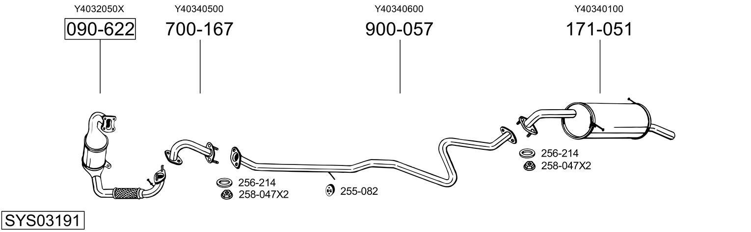 Išmetimo sistema BOSAL SYS03191