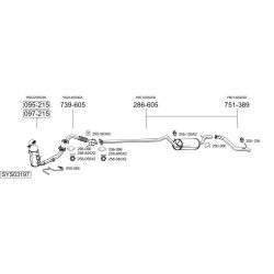 Išmetimo sistema BOSAL SYS03197