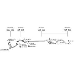 Išmetimo sistema BOSAL SYS03199