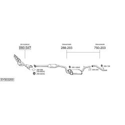 Išmetimo sistema BOSAL SYS03200