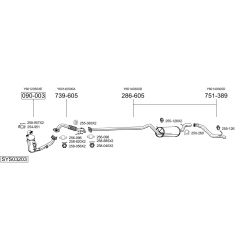Išmetimo sistema BOSAL SYS03203