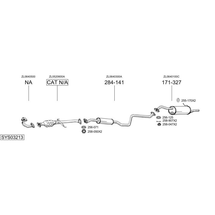 Išmetimo sistema BOSAL SYS03213