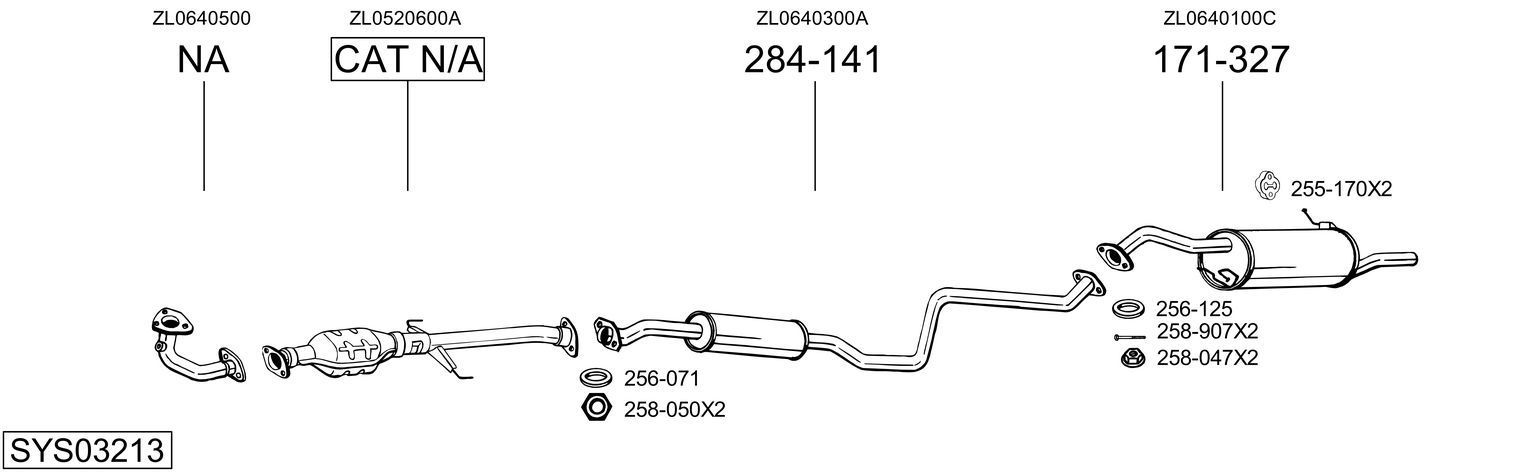 Išmetimo sistema BOSAL SYS03213