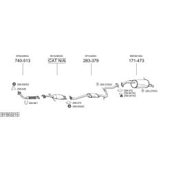 Išmetimo sistema BOSAL SYS03215
