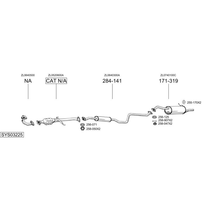 Išmetimo sistema BOSAL SYS03225
