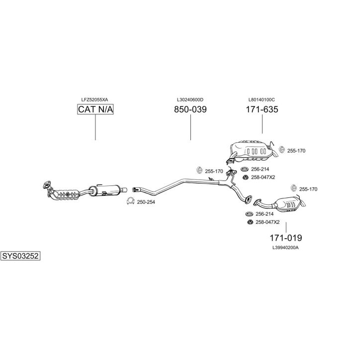 Išmetimo sistema BOSAL SYS03252