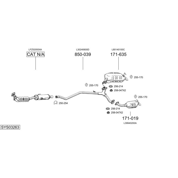 Išmetimo sistema BOSAL SYS03263