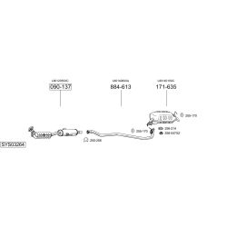 Išmetimo sistema BOSAL SYS03264