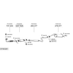 Išmetimo sistema BOSAL SYS03281