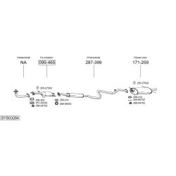 Išmetimo sistema BOSAL SYS03284