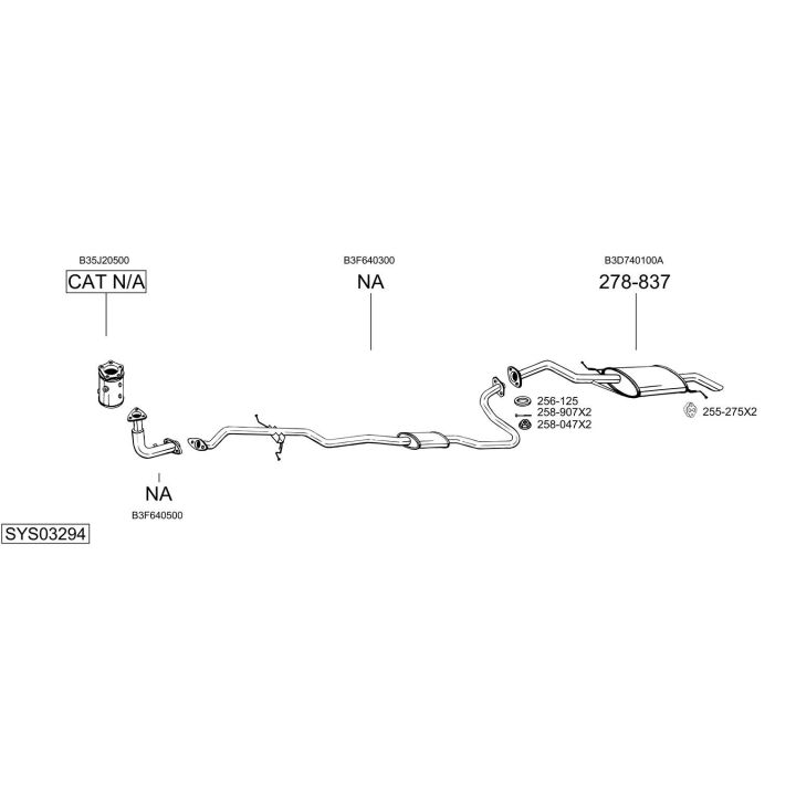 Išmetimo sistema BOSAL SYS03294