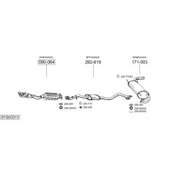 Išmetimo sistema BOSAL SYS03313