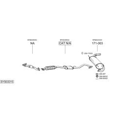 Išmetimo sistema BOSAL SYS03315