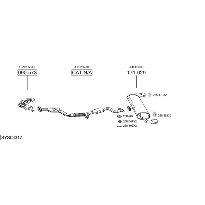 Išmetimo sistema BOSAL SYS03317