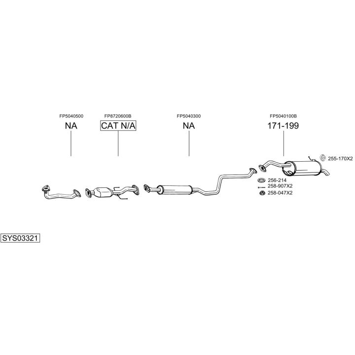 Išmetimo sistema BOSAL SYS03321