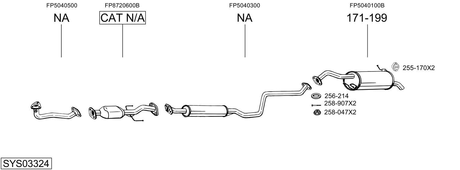 Išmetimo sistema BOSAL SYS03324