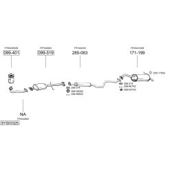 Išmetimo sistema BOSAL SYS03325