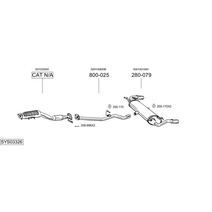 Išmetimo sistema BOSAL SYS03326
