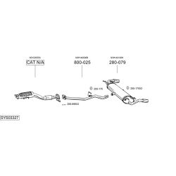 Išmetimo sistema BOSAL SYS03327