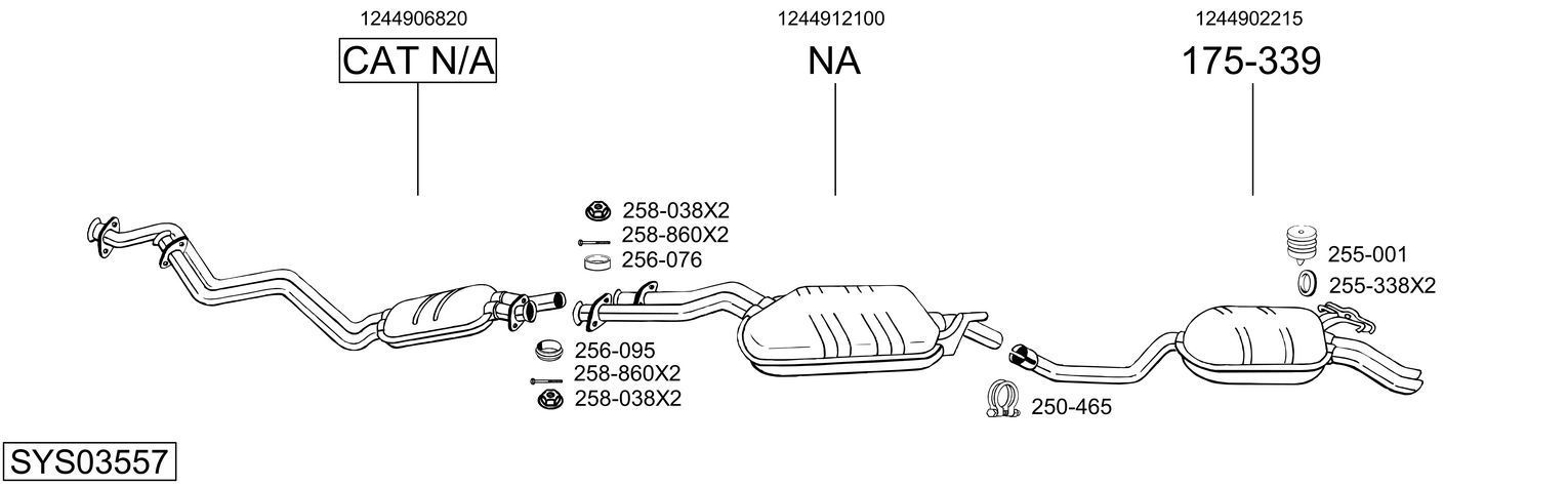 Išmetimo sistema BOSAL SYS03557