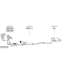 Išmetimo sistema BOSAL SYS03730