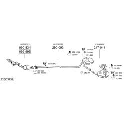 Išmetimo sistema BOSAL SYS03731