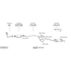 Išmetimo sistema BOSAL SYS05161